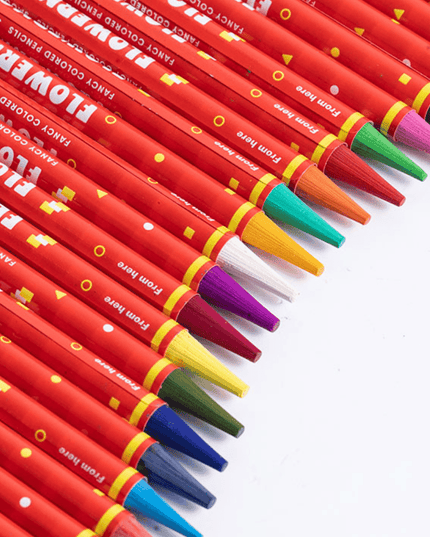 Flower Monaco Fancy Colour Pencils ?Wood Free)-1875027525999136769