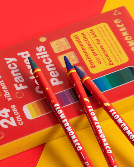 Flower Monaco Fancy Colour Pencils ?Wood Free)-1875027525999136776