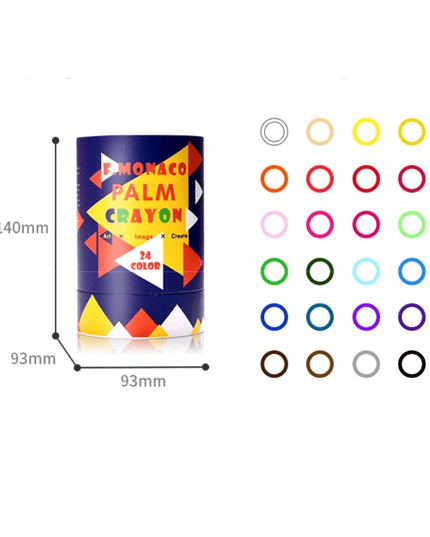 Flower Monaco Palmy Crayons 24 Colour-1875027530143109128
