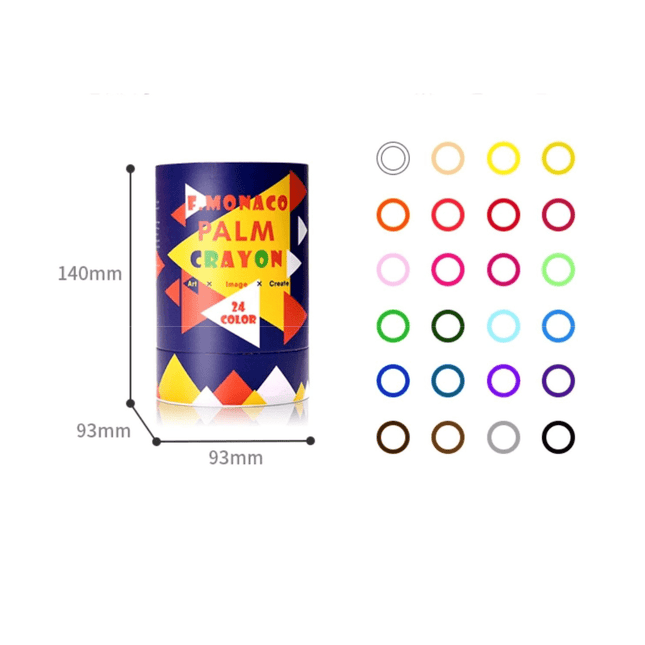 Flower Monaco Palmy Crayons 24 Colour-1875027530143109128