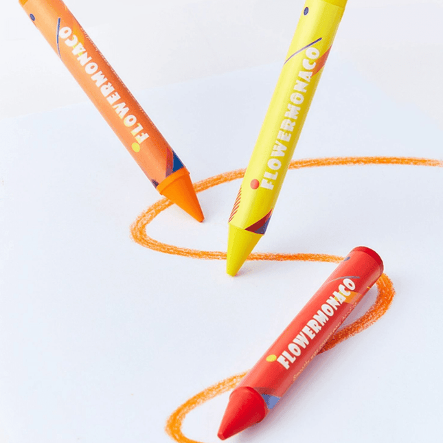 Flower Monaco Palmy Crayons 24 Colour-1875027530143109121