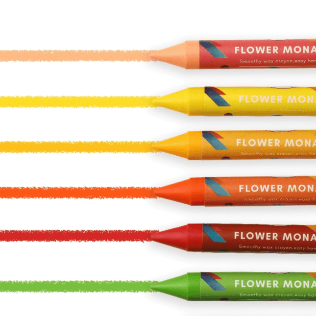Flower Monaco Palmy Crayons 24 Colour-1875027530143109124