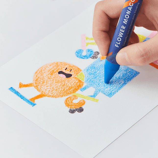 Flower Monaco Palmy Crayons 16 Colours-1875027530323464197