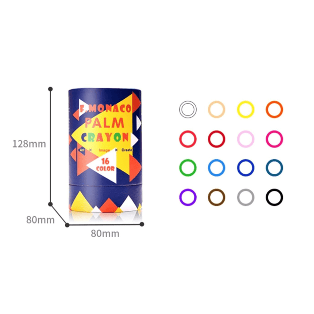 Flower Monaco Palmy Crayons 24 Colour-1875027530143109126