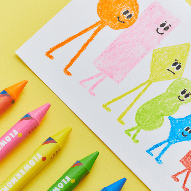 Flower Monaco Palmy Crayons 16 Colours-1875027530323464199
