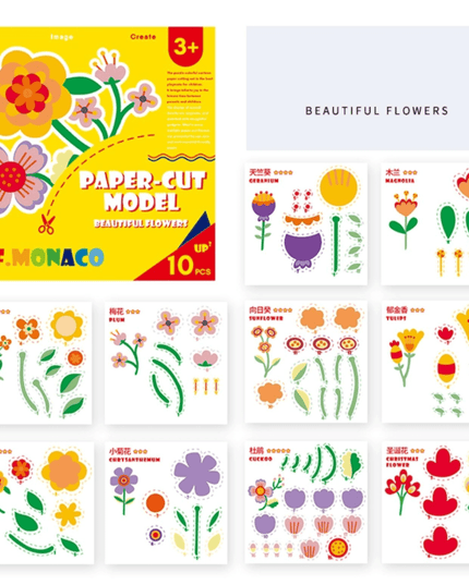 Flower Monaco Paper Cut Pack of 3 Set 1-1875027520705925122