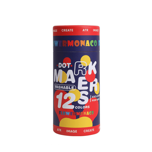 Flower Monaco Round Washable Marker 12 Colours-1875027531153936384