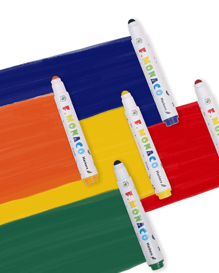 Flower Monaco Round Washable Marker 12 Colours-1875027531153936385