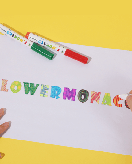 Flower Monaco Round Washable Marker 12 Colours-1875027531153936386