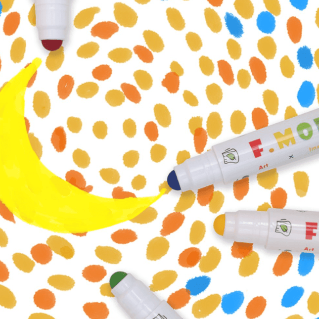 Flower Monaco Round Washable Marker 12 Colours-1875027531153936388