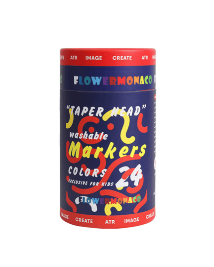 Flower Monaco Taper Head Washable Marker 24 Colors-1875027467891249152