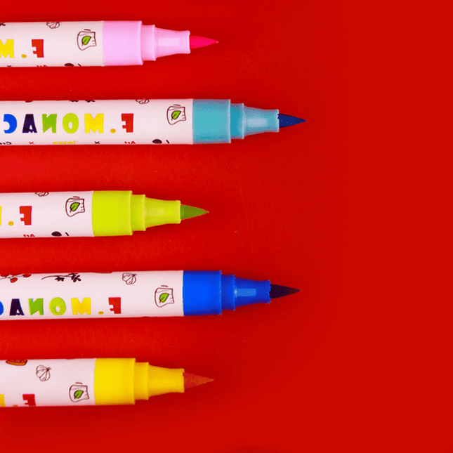 Flower Monaco Taper Head Washable Marker 24 Colors-1875027467891249153