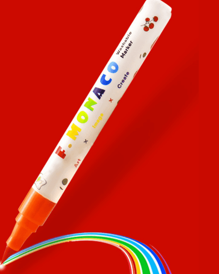 Flower Monaco Taper Head Washable Marker 24 Colors-1875027467891249154