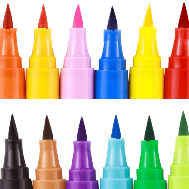 Flower Monaco Taper Head Washable Marker 24 Colors-1875027467891249155