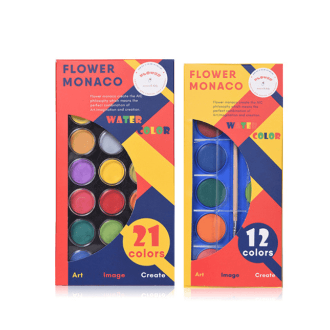 Flower Monaco Water Color 12 Colors-1875027533662130176