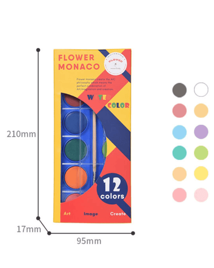 Flower Monaco Water Color 12 Colors-1875027533662130179