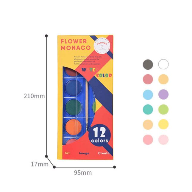 Flower Monaco Water Color 12 Colors-1875027533662130179