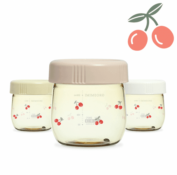 Grosmimi PPSU Baby Food Jar Set-CHERRISH EDITION 150ml-1875027423448403969