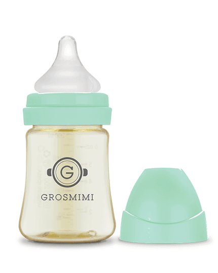 Grosmimi PPSU Feeding Bottle 200ml (Newborn) Sky Blue-1875027460278587392