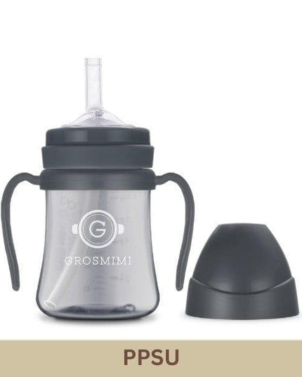 Grosmimi PPSU Straw Cup 200ml Charcoal-1875027465454358528