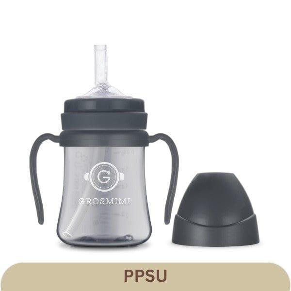 Grosmimi PPSU Straw Cup 200ml Charcoal-1875027465454358528