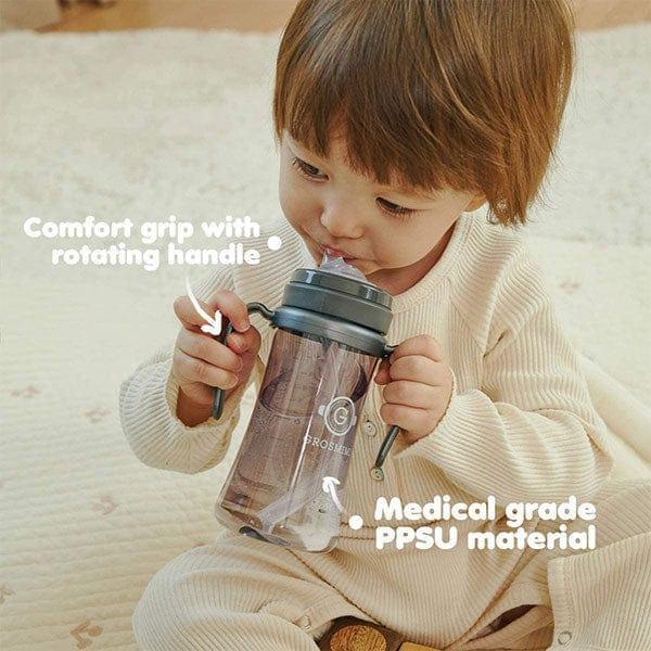 Grosmimi PPSU Straw Cup 200ml Charcoal-1875027465454358530