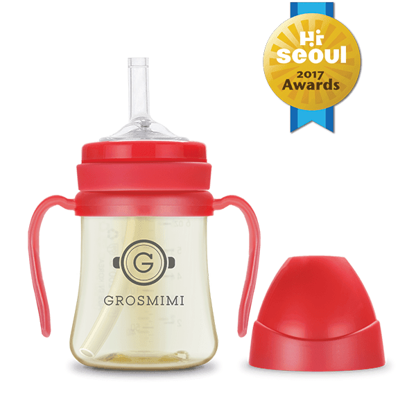 Grosmimi PPSU Straw Cup 200ml Charcoal-1875027465454358533