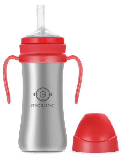 Grosmimi Stainless Straw Cup 200ml Silver-1875027414946549760