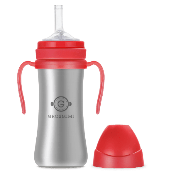 Grosmimi Stainless Straw Cup 200ml Silver-1875027414946549760