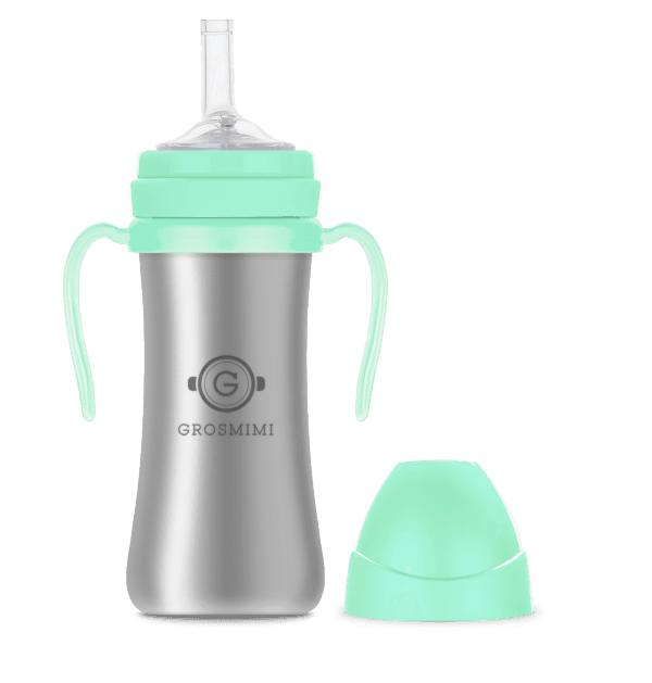 Grosmimi Stainless Straw Cup 200ml Charcoal-1875027414803943424