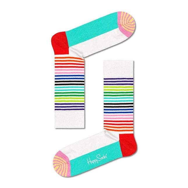 Happy Socks adult Half Stripe Sock Mint Blue Size 36-39-1875027454654025728