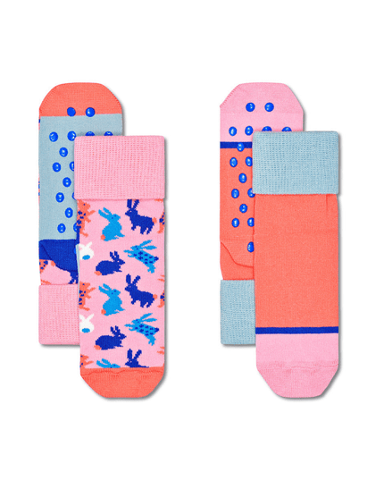 Happy Socks Kids Anti Slip Bunny 2-Pack  2-3Yrs-1875027477647200256