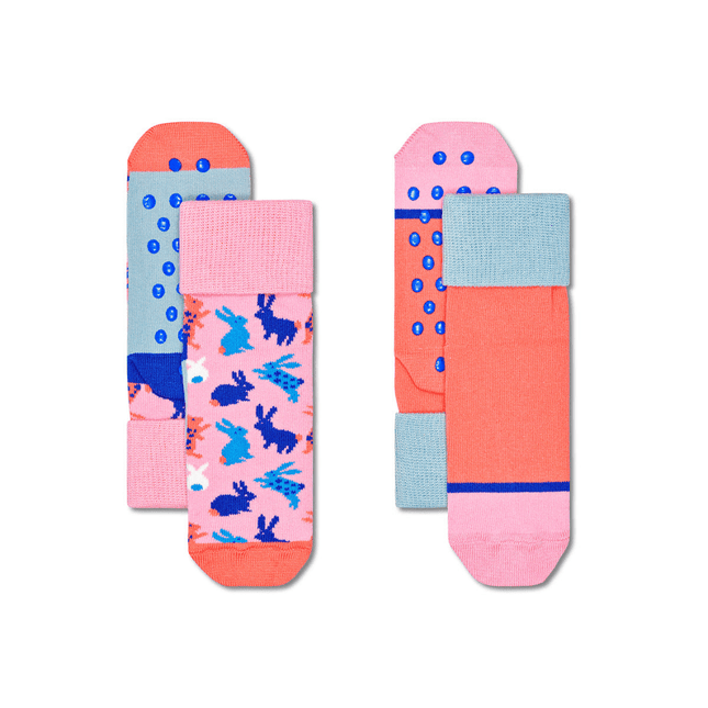 Happy Socks Kids Anti Slip Bunny 2-Pack  2-3Yrs-1875027477647200256