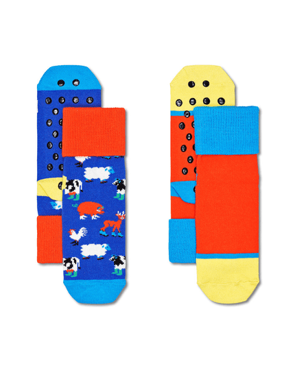 Happy Socks Kids Anti Slip Farmcrew 2-Pack 2-3Yrs-1875027477777223680
