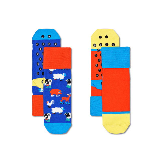 Happy Socks Kids Anti Slip Farmcrew 2-Pack 2-3Yrs-1875027477777223680