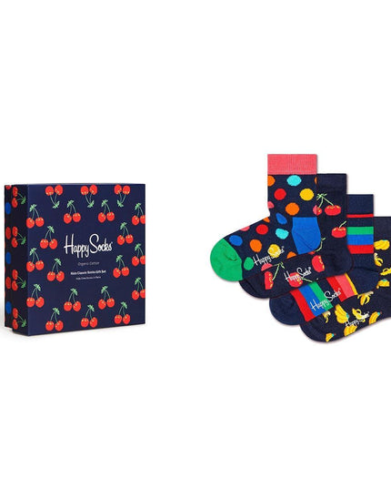 Happy Socks  Kids Sock  Cherry  Gift- 4-Pack Size 2-3Yrs-1875027465324335104