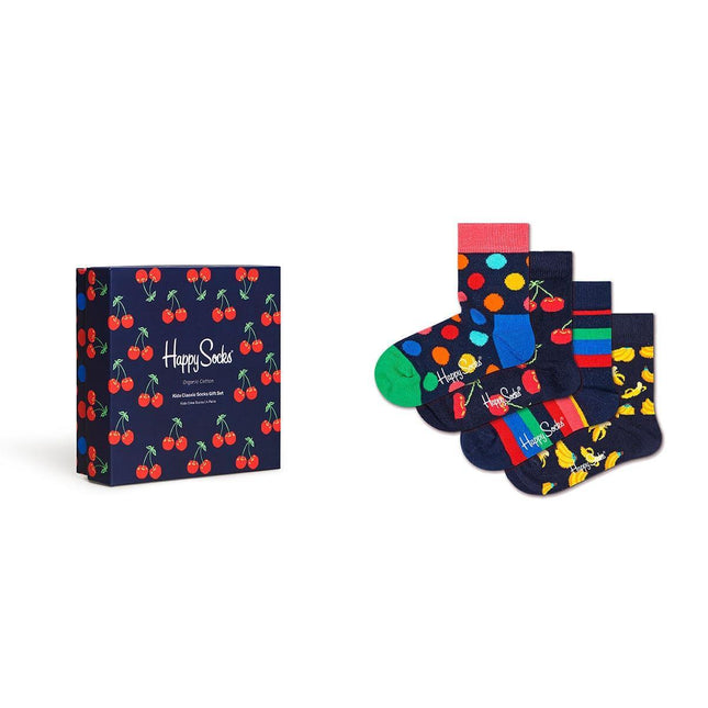Happy Socks  Kids Sock  Cherry  Gift- 4-Pack Size 2-3Yrs-1875027465324335104