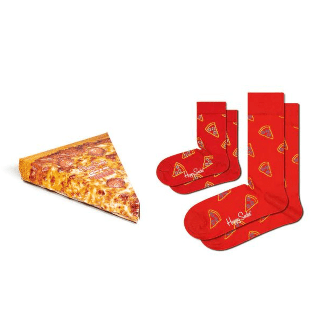 Happy Socks Pizza Socks Mini & Me 2 Pack 41/0-12M-1875027445091012608