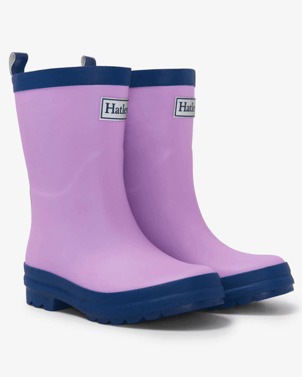 HATLEY Matte Kids Rain Boots | Lalic & Navy size 8-1875027419950354432