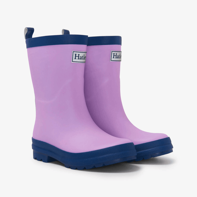HATLEY Matte Kids Rain Boots | Lalic & Navy size 8-1875027419950354432