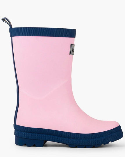 HATLEY Matte Kids Rain Boots | Pink & Navy size 5-1875027417920311296