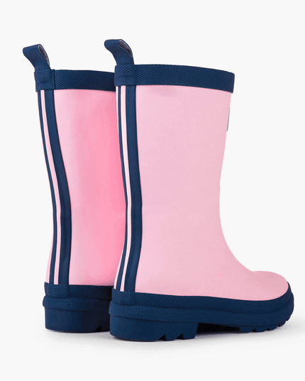 HATLEY Matte Kids Rain Boots | Pink & Navy size 5-1875027417920311297