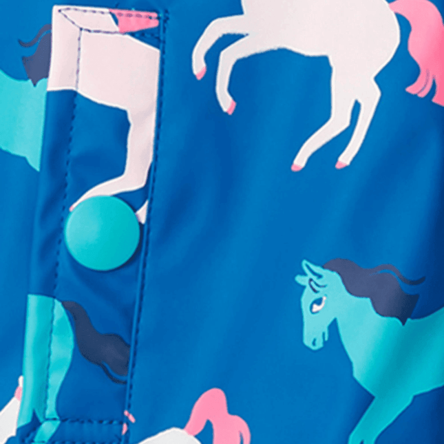 HATLEY Sherpa Lined Splash Rain Jacket | Prancing Horses Size 3-1875027395661139973