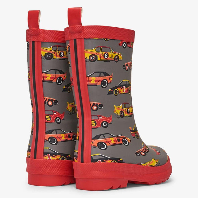 HATLEY Shiny Kids Rain Boots | Classic Race Cars size 6-1875027418314575872