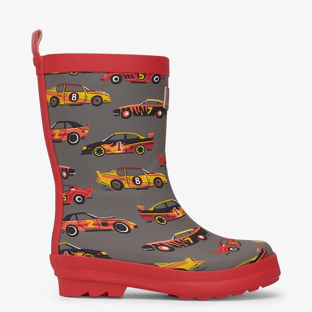 HATLEY Shiny Kids Rain Boots | Classic Race Cars size 4-1875027418180358145