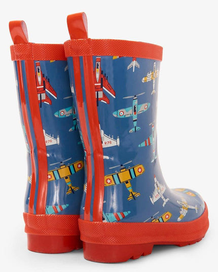 HATLEY Shiny Kids Rain Boots | Flying Aircrafts size 7-1875027419031801856