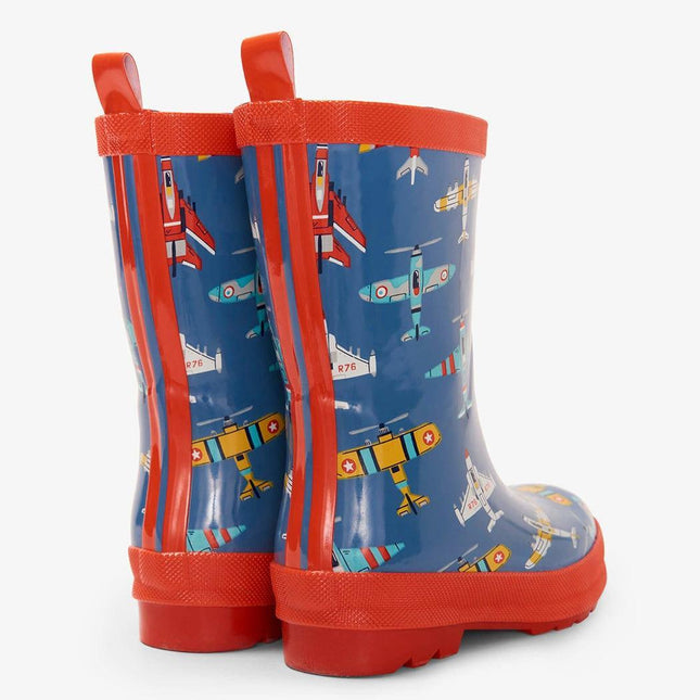HATLEY Shiny Kids Rain Boots | Flying Aircrafts size 7-1875027419031801856