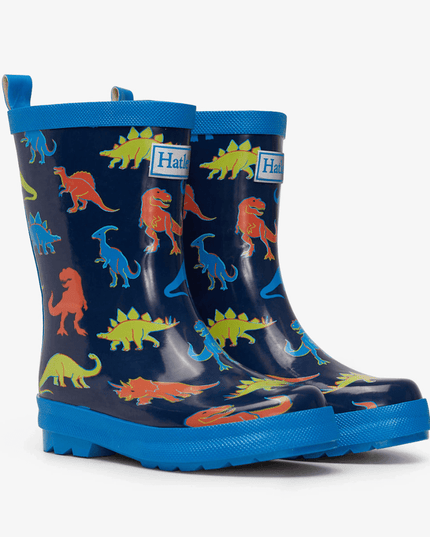 HATLEY Shiny Kids Rain Boots | Linework Dinos size 3-1875027392637046784
