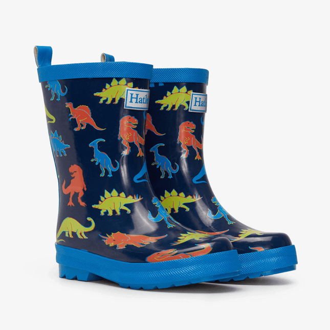 HATLEY Shiny Kids Rain Boots | Linework Dinos size 3-1875027392637046784