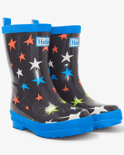 HATLEY Shiny Kids Rain Boots | Ombre Stars size 6-1875027419178602496